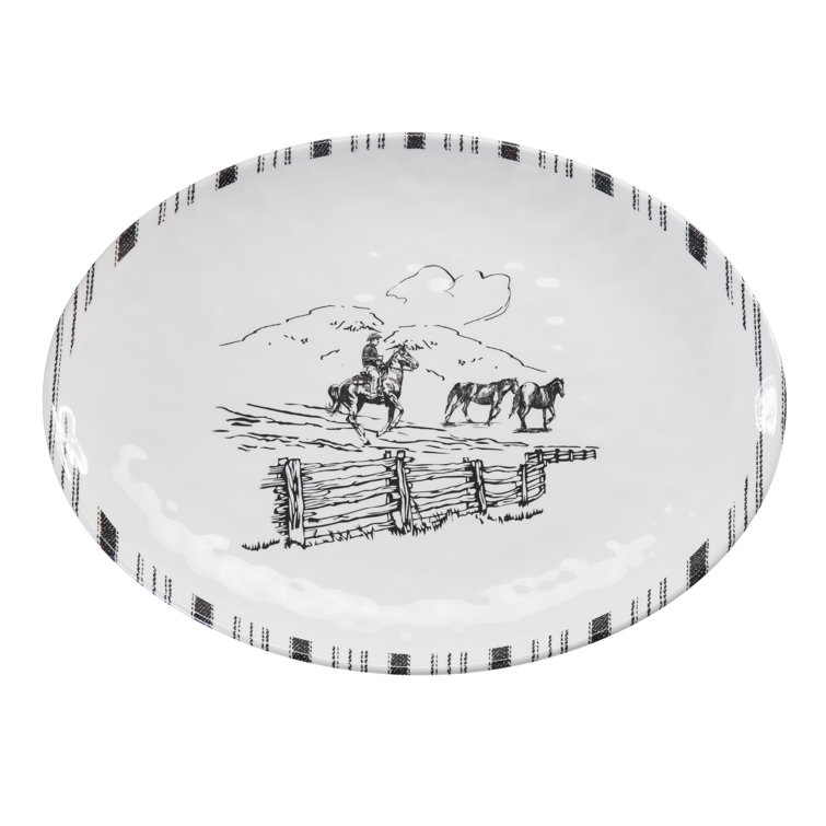 White hotsell melamine platters